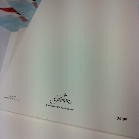 Gibson Greeting Cards Hi It's Christmas Sledding Dog Kitschy Vintage 7 Count - Picture 6 of 6